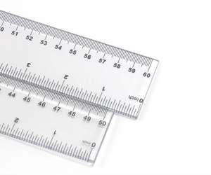 दो पैमानों 50 सेमी/19 इंच प्लास्टिक पारदर्शी सीधे शासक स्पष्ट उत्पाद श्रेणी श्रेणी - Product Image 4