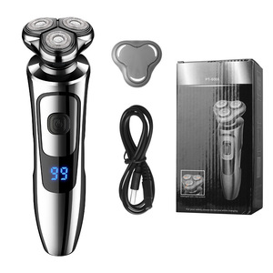 เครื่องโกนหนวดแบบหมุน WAIKIL WL-6066 เครื่องเล็มหนวดเครา เครื่องเล็มขนบนใบหน้า หน้าจอ LED ไร้สาย กันน้ำ ชาร์จ USB มีดโกนไฟฟ้า ใบมีดสามใบ - Product Image 6