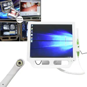 Kamera Intraoral Komputer All In One, Mesin Terintegrasi Komputer Layar Sentuh Endoskopi Mulut Dental dengan Sistem PC Window10