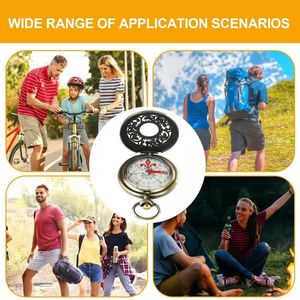 Brújula Náutica Vintage Pequeña de Latón para Camping, Senderismo y Lectura, Decoración Rústica Vintage de Bolsillo con Pantalla de Dial y Puntero - Product Image 5