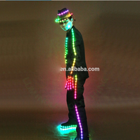 Costume LED de danse de scène, costume lumineux coloré, style Michael Jackson, performance de salle de bal, spectacle de boîte de nuit, vêtements luminescents