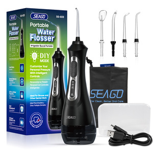 Irrigador dental eléctrico recargable Seago de 200 ml con carga USB C para uso en el hogar y en viajes. - Product Image 1