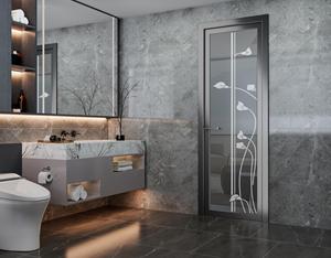 <span class=keywords><strong>Porta</strong></span> Scorrevole Pieghevole in Alluminio e Vetro Impermeabile, Minimalista e Moderna, <span class=keywords><strong>su</strong></span> <span class=keywords><strong>Misura</strong></span> per Uso Alberghiero - Product Image 1