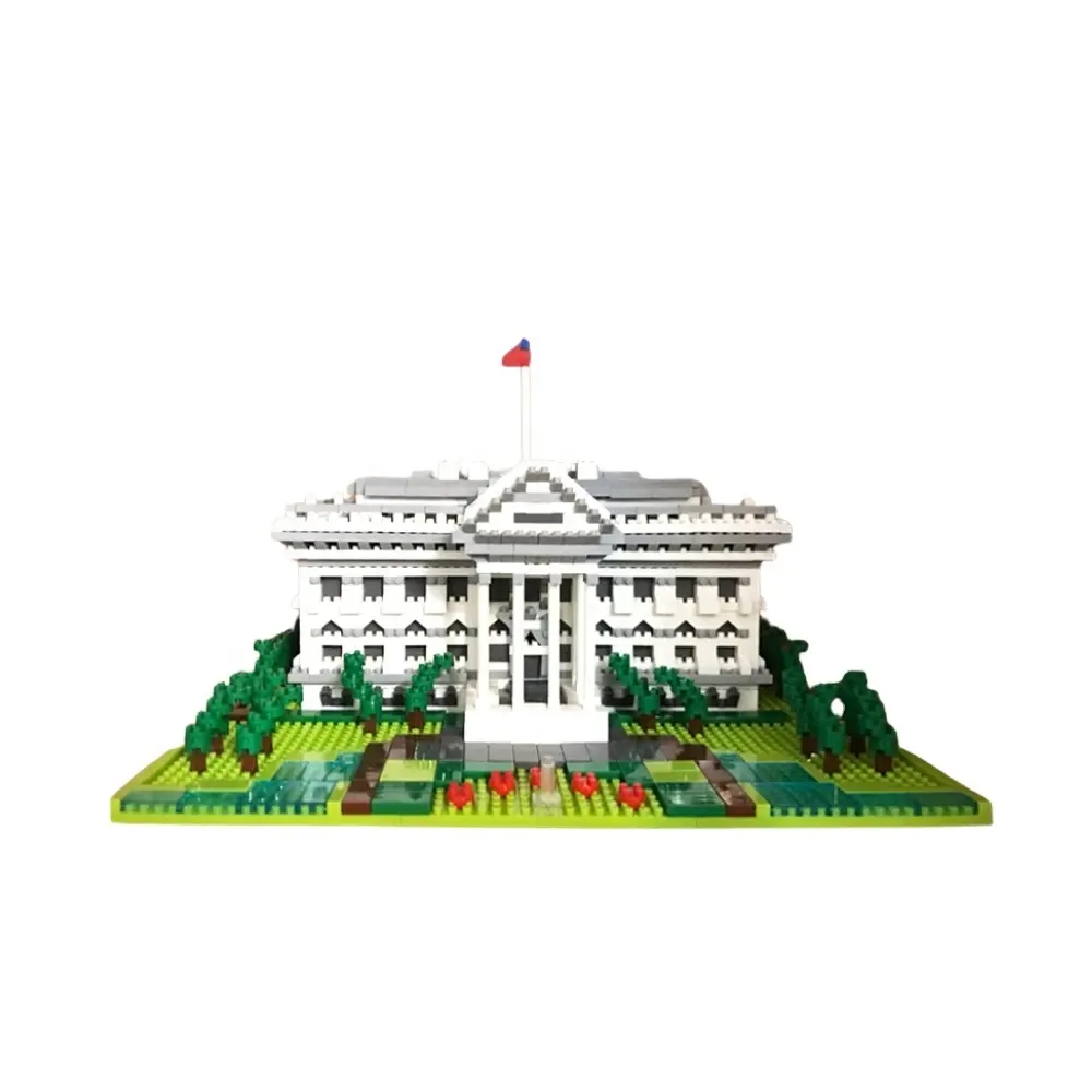 Célèbre repère Washington la maison blanche série blocs empilables monde Architecture bloc de construction jouet Micro bloc