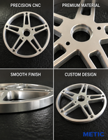 Service de fraisage 5 axes OEM – Moyeu à bride en aluminium de précision en forme d'étoile pour la robotique et l'automatisation