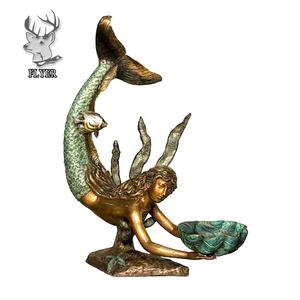 有名な人魚の像ロストワックスブロンズマーメイドウォーターフィーチャーホームプールの装飾のための彫刻 - Product Image 6