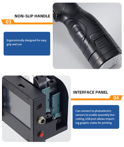 50mm Taille D'impression De Poche Imprimante À Jet D'encre Pistolet Boîte Sacs Date Numéro Image Logo Texte Jet D'encre Machine - Product Image 5