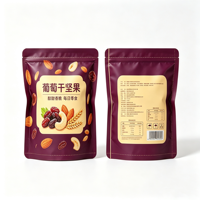 Sachet Doypack Personnalisé Imprimé avec Fermeture Éclair, Emballage Alimentaire en Plastique de Qualité Alimentaire pour Noix, Raisins et Fruits Séchés