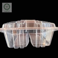 Boîte d'emballage pour œufs avec logo personnalisé Utilisation en supermarché Matériel PET jetable pour aliments Cartons bon marché