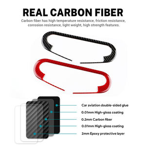 Pour BMW <span class=keywords><strong>Mini</strong></span> Countryman U25 F65 F66 F67 <span class=keywords><strong>Cooper</strong></span> S E SE J01 EV J05 Aceman 2024 voiture bouton de commande Central cadre en Fiber de carbone souple - Product Image 5