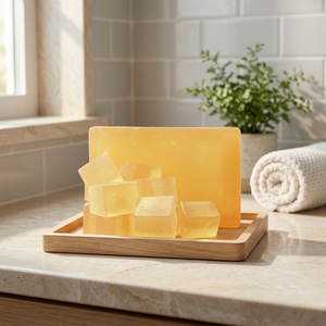 24K Gold Luxury Glow <b>Soap</b> Base with Real Gold Flakes Melt & Pour OEM/Private Label Bulk Wholesale - Product Image 3