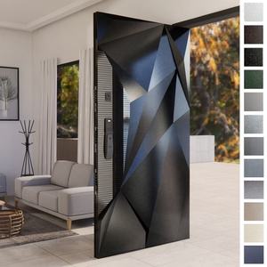 Porte d'entrée pivotante moderne en acier inoxydable et alliage d'aluminium BASEN, anti-effraction, pour villa et hôtel - Product Image 6