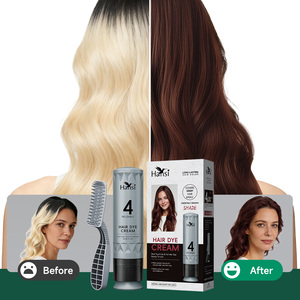 Crème colorante capillaire permanente halal sans ammoniaque à base de plantes, sans dommages, pour retouche rapide des <span class=keywords><strong>racines</strong></span>, kit de coloration capillaire noire pour hommes - Product Image 2