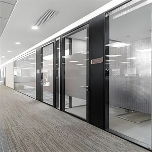 <span class=keywords><strong>Cloison</strong></span> de séparation moderne transparente en verre ignifuge facile à installer séparateur de pièce de bureau pour les repas en plein air de l'entrepôt scolaire - Product Image 1