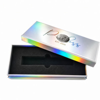 Boîte en papier rigide avec couvercle et base imprimés sur mesure, effet holographique, emballage cosmétique, emballage de parfum de luxe, boîte cadeau