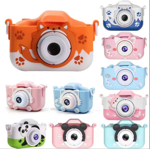 Kamera Selfie Anak-anak Hadiah Ulang Tahun Natal untuk Anak Perempuan Usia 3-10 HD Anak Kamera Video Digital Balita Kartun Kamera Silikon Mainan - Product Image 2