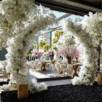 Arbre artificiel en verre OLER personnalisé pour l'intérieur/l'extérieur, cerisier blanc, grand, imperméable, pour la remise des diplômes, Noël, mariage, Nouvel An