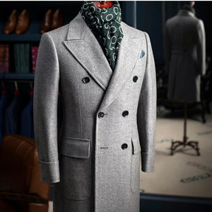 <span class=keywords><strong>Cappotto</strong></span> da <span class=keywords><strong>uomo</strong></span> fatto a mano su misura personalizzato autunno e inverno nuovo <span class=keywords><strong>cappotto</strong></span> di lana - Product Image 4