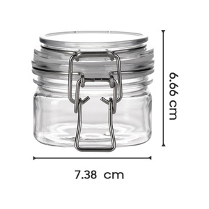 High Quality PET <b>Square</b> Storage Jar BPA Free Airtight Tea Salt Spice <b>Container</b> with Bail Seal - Product Image 4
