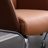 Chaise de bureau ergonomique moderne à dossier moyen pivotante pour la maison, l'école, l'hôpital et l'hôtel, avec base métallique réglable en hauteur