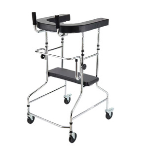 Déambulateur de type coudière pour adultes avec siège et roues, aide à la mobilité pour la rééducation - Product Image 1