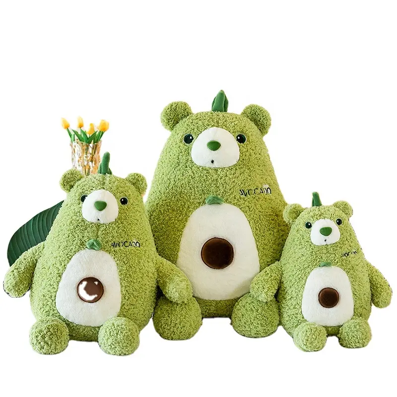 cpc yanxiann custom stuffed plush toys baby doll manufacture Green avocado bear doll