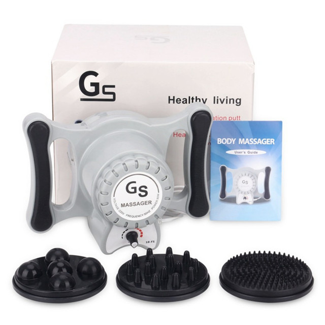 Anti Cellulite Massager 3PCS Different Heads Handheld G5 Vibration Massage Machine for Muscle Relax Body Slimming Shaping