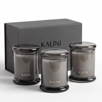 Vente en gros de pots à bougies en verre vides de luxe de 16 oz avec boîte pour le remplissage de cire parfumée, emballage cadeau, décoration de la maison