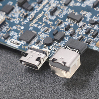 Connecteur femelle USB 3.1 Type C 16 broches YZ DIP, charge rapide, transmission de données, prise d'alimentation, montage sur circuit imprimé traversant
