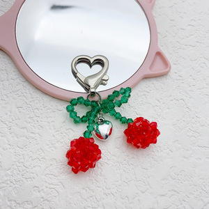 Al por mayor Llavero de <span class=keywords><strong>Cereza</strong></span> Sexy para Mujer con Abalorios, Colgante de Fruta, Cierre de Corazón, Llavero de Moda, Joyería Estética, Regalo, Accesorios a Granel - Product Image 4
