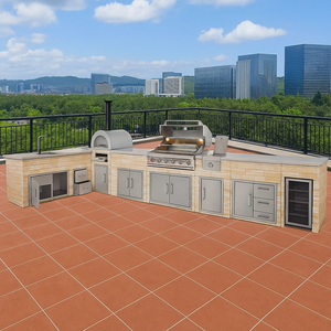 Kamado & mutfak seti ile hava koşullarına dayanıklı komple dışında işlenmiş taş bahçe/veranda Pizza fırını dışında mutfak barbekü ızgara seti - Product Image 5