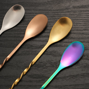 Personnalisé 25 27 30 40 50cm En Acier Inoxydable 304 Swizzle Bâtons À Long Manche Barman Outil pour <span class=keywords><strong>Cocktail</strong></span> Mélange Remuer <span class=keywords><strong>Bar</strong></span> Cuillère - Product Image 2