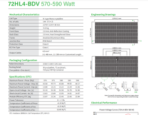 Jinko n-loại Tấm Pin Mặt Trời 585W 590W 570W hai mặt jinko PV mô-đun 580 năng lượng mặt trời bảng điều khiển năng lượng mặt trời đầu tiên lớp N loại 580Watt - Product Image 5
