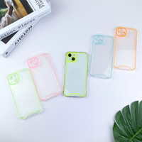 Vente chaude TPU Transparent Lumineux Mobile Couvre Veilleuse Téléphone Cas pour iPhone 15 14 plus Couvertures Arrière