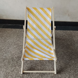 Chaise de plage à bride, chaise de soleil pliante, chaise de terrasse en <span class=keywords><strong>bois</strong></span> pour balcon - Product Image 2