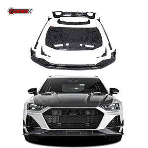Kit carrosserie automobile en fibre de carbone sèche à prix compétitif, style PAK, pour Audi RS6 : Lame avant, lame arrière, capot et kit carrosserie complet - Product Image 1