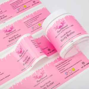 Autocollants personnalisés avec logo privé, écologiques, durables, pour emballages cosmétiques, étiquettes adhésives imperméables pour bouteilles, pots de beurre corporel - Product Image 1