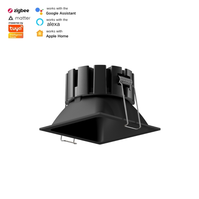 Smart Home IP44 Hotel Use COB LED Ceiling Spot Lights DMX Zigbee Tuya Tunable Color Temperature Adjustable Anti-Glare Fresnel