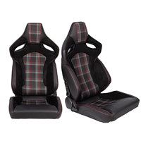 JIABEIR 9007 Sièges de course universels réglables pour simulateur de conduite, avec glissière pour siège de voiture, style plaid, pour station de jeu