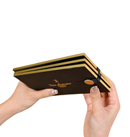 Tarjeta de Membresía de Lujo Personalizada de Alta Gama, Tarjeta de Visita Dorada, Cartulina Kraft, Estampado en Caliente, Diseño Elegante, Impresión en Color Vainilla