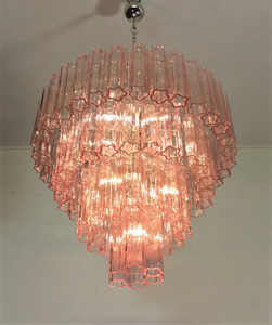 Fantastico <span class=keywords><strong>Lampadario</strong></span> Decorativo a 4 Livelli in Vetro di Murano <span class=keywords><strong>Rosa</strong></span> per Soggiorno - Product Image 4