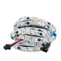 Bande lumineuse LED RGB adressable WS2811 SMD 5050 DC12V/24V IP68 étanche, fil de cuivre flexible, découpable, pour décoration intérieure