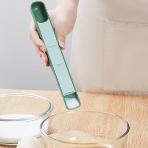 Kitchen Measuring <b>Spoon</b> Adjustable Double Head Plastic ABS Salt <b>Coffee</b> Measuring <b>Spoon</b> With Scale Plastic Utensils - Product Image 1