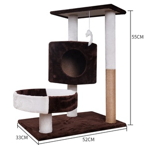 Manufactured Fashion Design Activity Luxury Cute <b>Cat</b> <b>Scratching</b> <b>Post</b> Sisal <b>Cat</b> Tree - Product Image 4