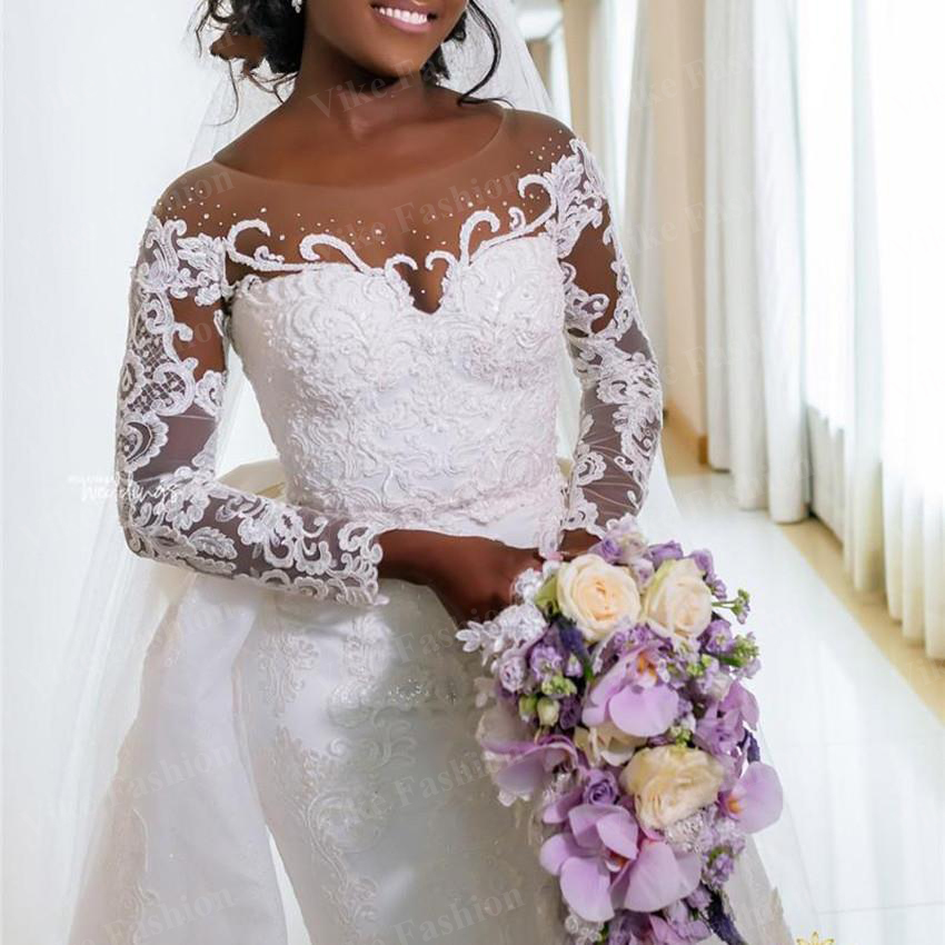 FA206 African Mermaid Lace Wedding Dress - Custom Made