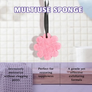 Éponge <span class=keywords><strong>de</strong></span> bain lavande aux fleurs sauvages, savon, gel douche et exfoliant corporel, éponge loofah pour femmes - Product Image 3