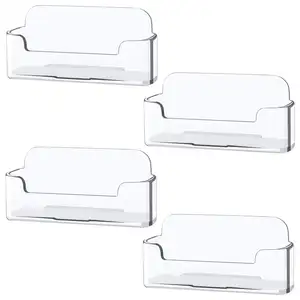 Plastic Business Card Holder Office Business Card Acrylic Display Stand Clear Acrylic Business Card Case for Desk