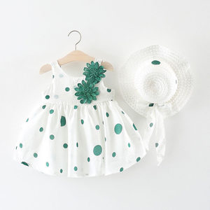 <span class=keywords><strong>Robe</strong></span> trapèze <span class=keywords><strong>pour</strong></span> enfants à bretelles, nouvelle collection, très populaire, <span class=keywords><strong>pour</strong></span> bébés filles, respirante et confortable, avec ceinture à motif floral et bord plissé - Product Image 5
