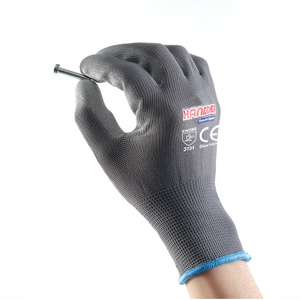 <b>Garden</b> Industrial Construction Anti Slip 13 Gauge Polyester Knitted PU Coated Assembly Customizable Work Safety Gloves - Product Image 3