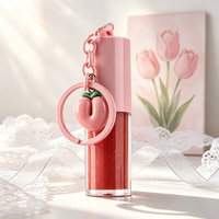 Huile à lèvres végétalienne brillante de haute qualité, saveur fruitée, faible MOQ, marque privée, huile à lèvres rose transparente en gros